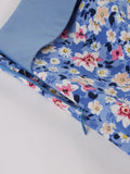 Sweetheart Neck Multicolor Floral Vintage Dress Women Spaghetti Strap Shirred Back Fit and Flare Summer Party Dresses