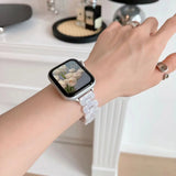 Resin watch strap for apple watch band 40mm 44mm 38mm 42mm Fashion Bracelet for iwatch 7 6 series 5 4 3/2/1 45 mm 41mm  correa