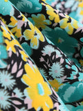 Multicolor Floral Elegant Vacation Outfits for Women Halter Neck Vintage 50s Fit and Flare Backless Party Sexy Dress