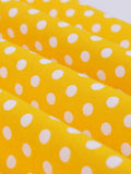 Sweetheart Neck Off Shoulder Party Elegant Women A-Line Vintage Dress Summer Clothes Cotton Polka Dot Dresses in Yellow
