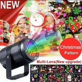 USB Power Snowflake Christmas Projector LED Fairy Lights Indoor Decor Santa Snowfall Patterns Projection Gift Xmas Wedding Party