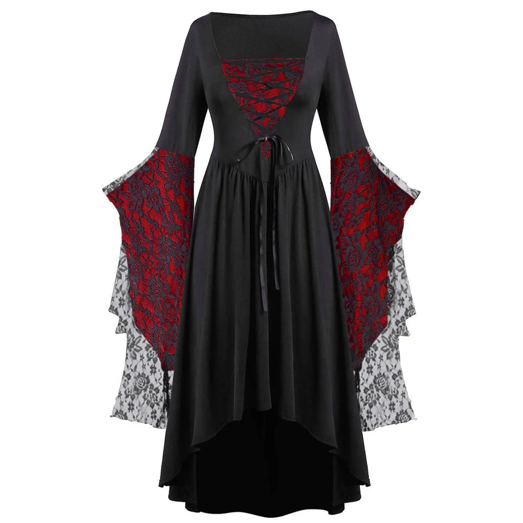 Gothic Halloween Dresses Women Vintage Witch Vampire Dress Up Carnival – jetechband Gothic Halloween Dresses Women Vintage Witch Vampire Dress Up Carnival – jetechband