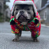 Classical China Northeast Flower Cotton Coat Overalls New Year Costume Thick Warm Jumpsuit Winter Dog Clothes