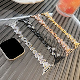 Jewelry Diamond Strap for Apple Watch Band Ultra 2 49mm 38 42mm 41 45mm Women Bracelet for iWatch 9 8 7 6 5 4 Se 40 44mm Correa