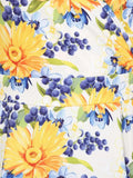 V-Neck Floral Print Vintage Long Tea Dresses for Women Short Sleeve Tie Back High Waist Summer Vacation Outfits
