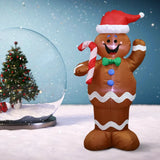Gingerbread Man Christmas Inflatable Festival Decoration LED Lights 1.5M Inflatable Model Outdoors Courtyard Props Kid Gift