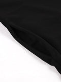 Stand Collar Hollow Out Front Lace Sleeve Elegant Night Party Dresses for Women Vintage Style Pockets Black Dress