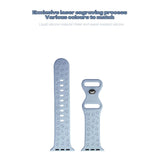 Engraved Strap For Apple Watch Band 44mm 40mm 45mm 49mm 41mm 38mm 42mm Letter silicone bracelet iwatch series 7 se 3 6 8 ultra
