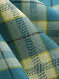 Penter-Pan Collar Button Front Green Plaid Rockabilly Vintage Dresses for Women High Waist Elegant A-Line Dress