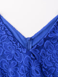 Red Elegant Floral Lace Office Lady Pencil Dress Vintage Women V-Neck 3/4 Length Sleeve Bodycon Sheath Dresses