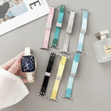 Slim Magnetic Buckle Nylon Strap For Apple Watch Ultra 49mm 45mm 41mm For iWatch 8 7 6 5 4 Se 44mm 42mm 40mm Candy Color Band