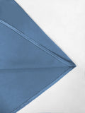 Square Neck High Waist Vintage Blue Pleated Dresses Ruffle Sleeve Elegant Women Spring Summer Long Dress