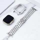 Case+Starp+Tempered Film for Apple Watch Ultra2 49mm Luxury Metal Bezel Frame PC Cover for iwatch Series Ultra 49mm Mod Kit Band