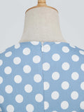 Yellow Elegant Dresses for Women High Waist Rockabilly Vintage Swing Dress Short Sleeve Summer Clothes Polka Dot