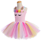 Girls Unicorn Party Tutu Outfits Fluffy Tulle Dress Costumes