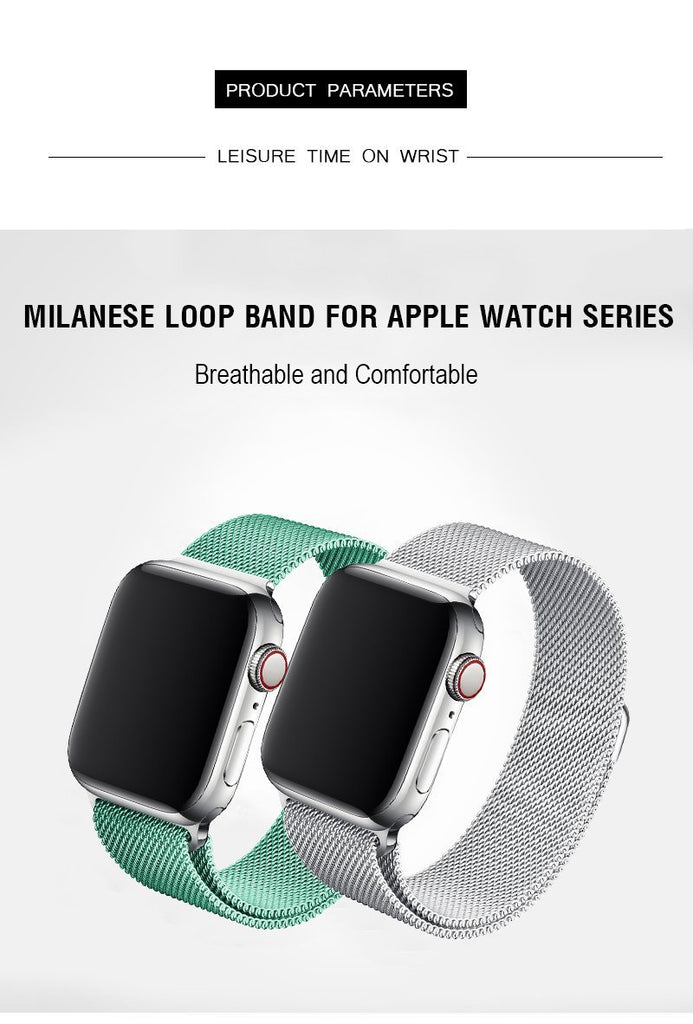 Teal Green Milanese Apple Watch Band