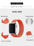 Orange Milanese Apple Watch Band