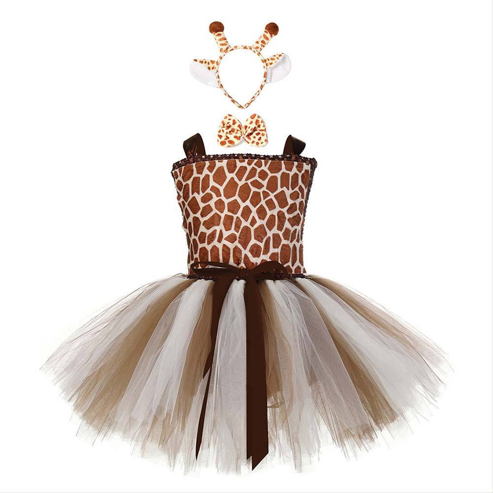 Girls Halloween Tutu Dress Costumes Toddler Giraffe Ball Gown Dress Kids Carnival Party Princess Dress
