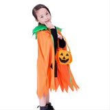 Kids Girls Cosplay Party Costume Halloween Pumpkin Cosplay Cape Robe Children Cloak Coat
