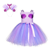 Baby Girls Party Dress Little Mermaid Princess Dress Kids Cosplay Costume Tutu Girls Dresses Ball Gown