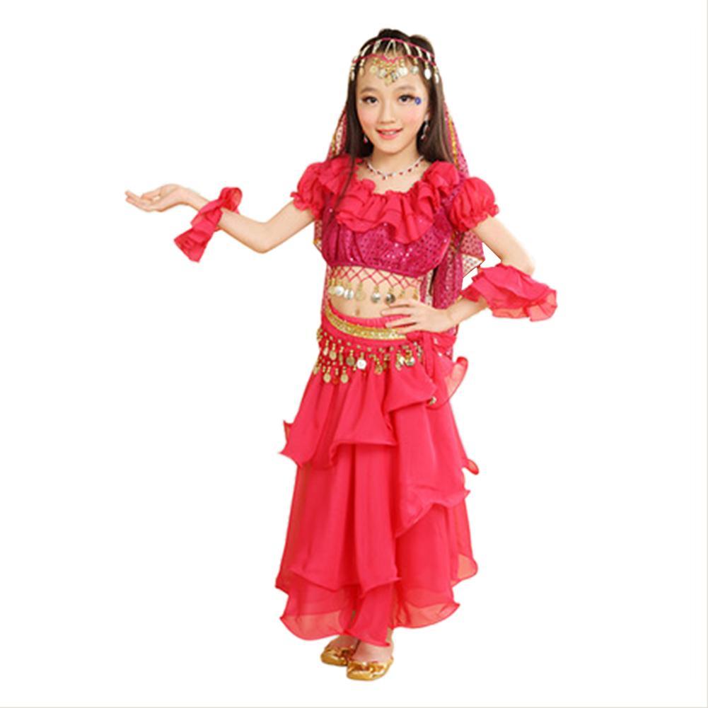 Girls Indian Dance Outfit Halloween Costumes Belly Dance Costume Bollywood Dress