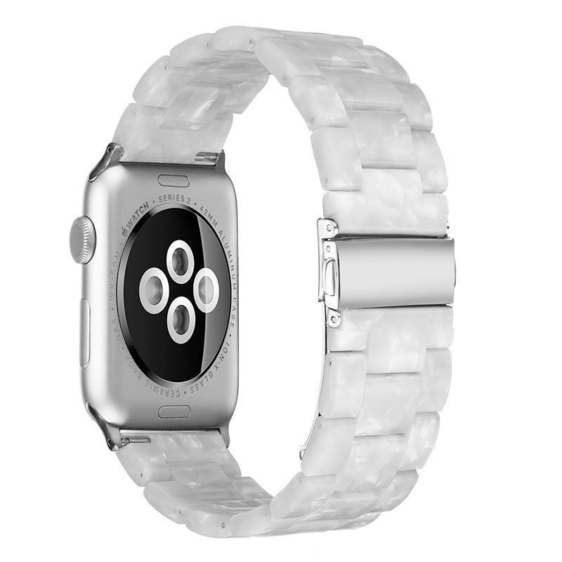 Pearl White Resin Band For Apple Watch