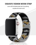 Yellow Camouflage Milanese Apple Watch Band