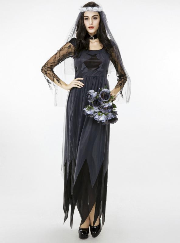 Lady Silk Gauze Ghost Bride Dresses For Halloween
