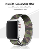 Green Camouflage Milanese Apple Watch Band
