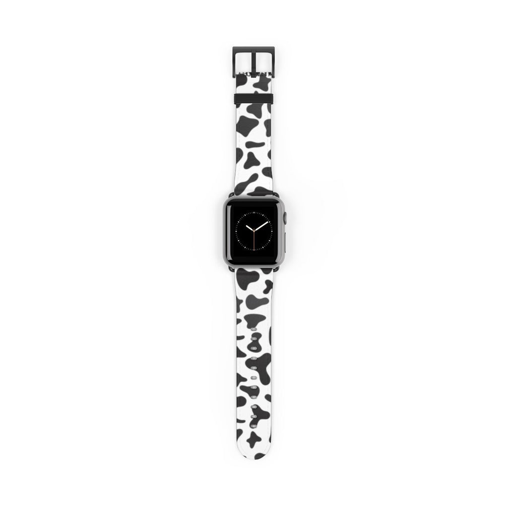 Cow Pattern Watch Band for Apple Watch - White