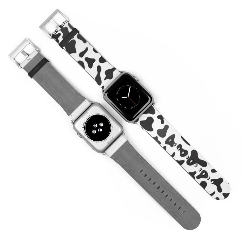 Cow Pattern Watch Band for Apple Watch - White