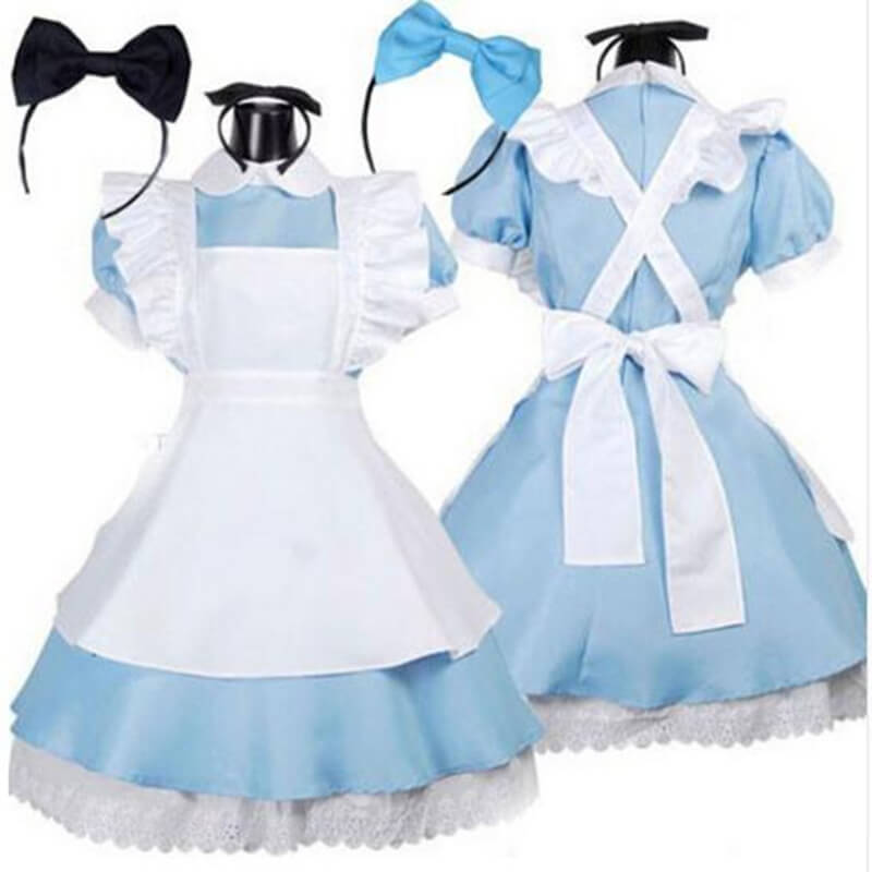 Cute Women Costume Suit Maids Cosplay Costume Alice in Wonderland Lolita Fancy Dress