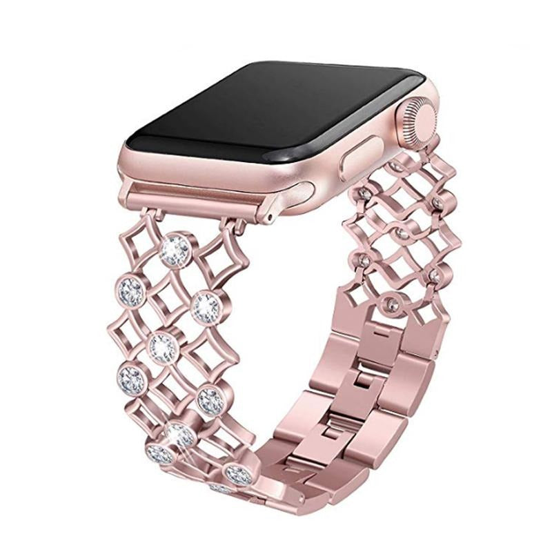 women Diamond watch Band for apple Watch 38mm 42mm 40mm 44mm Stainless Steel strap iwatch Series 5 4 3 2 1 Wrist band Bracelet