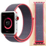 High Quality Nylon Sport Loop Replacment for Apple Watch band 44mm Series 5 4 3 2 1 Breathable Woven Strap 42mm iwatch 40mm 38mm