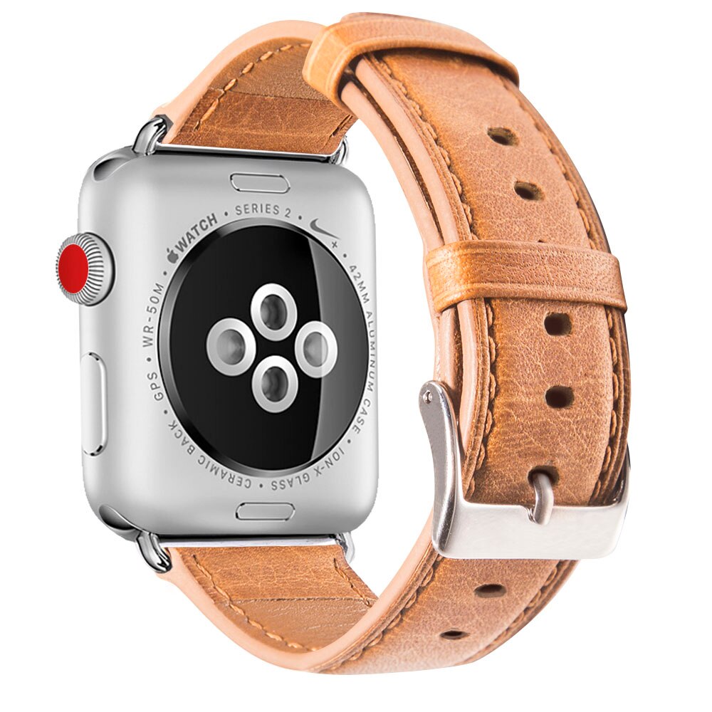 Leather Strap for Apple Watch Band Serie 3/2/1 42/38mm Sport loop Bracelet For iwatch 4/5 Band 44/40mm smart watch accessories