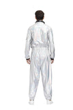 Silver Spaceman Jumpsuit Couple Astronaut Costume For Women Men Halloween Cosplay Adult Pilot Carnival Party Fancy Dress