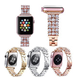 Luxury Diamond strap for apple watch series 5 4 40mm 44mm Bracelet women Stainless Steel band for iWatch series 3 2 1 42mm 38mm