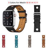 leather Strap for Apple watch Band 6 38/42mm Sport belt wristband Bracelet for iWatch Bands Series 5 4 3 SE 40mm 44mm Watchband