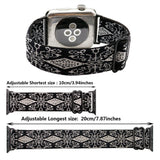 Nylon Strap For Apple Watch Strap 44/40/42/38mm Bohemia Braid Adjustable Elastic Band Bracelet iWatch Series 6 SE 5 4 3 2 1