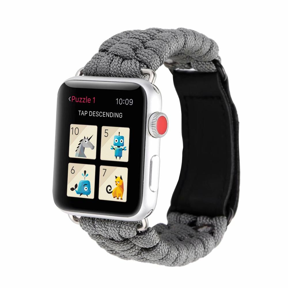 Nylon watchbands for apple watch band 44mm 40mm apple watch 4 5 sports Bracelet strap for iWatch 1 2 3 38mm 42mm accessories
