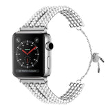 Women Diamond Bracelet for Apple Watch Band 40mm 44mm 42mm 38mm Stainless Steel Bling Jewelry Strap for iwatch Series 6 SE 5 4 3