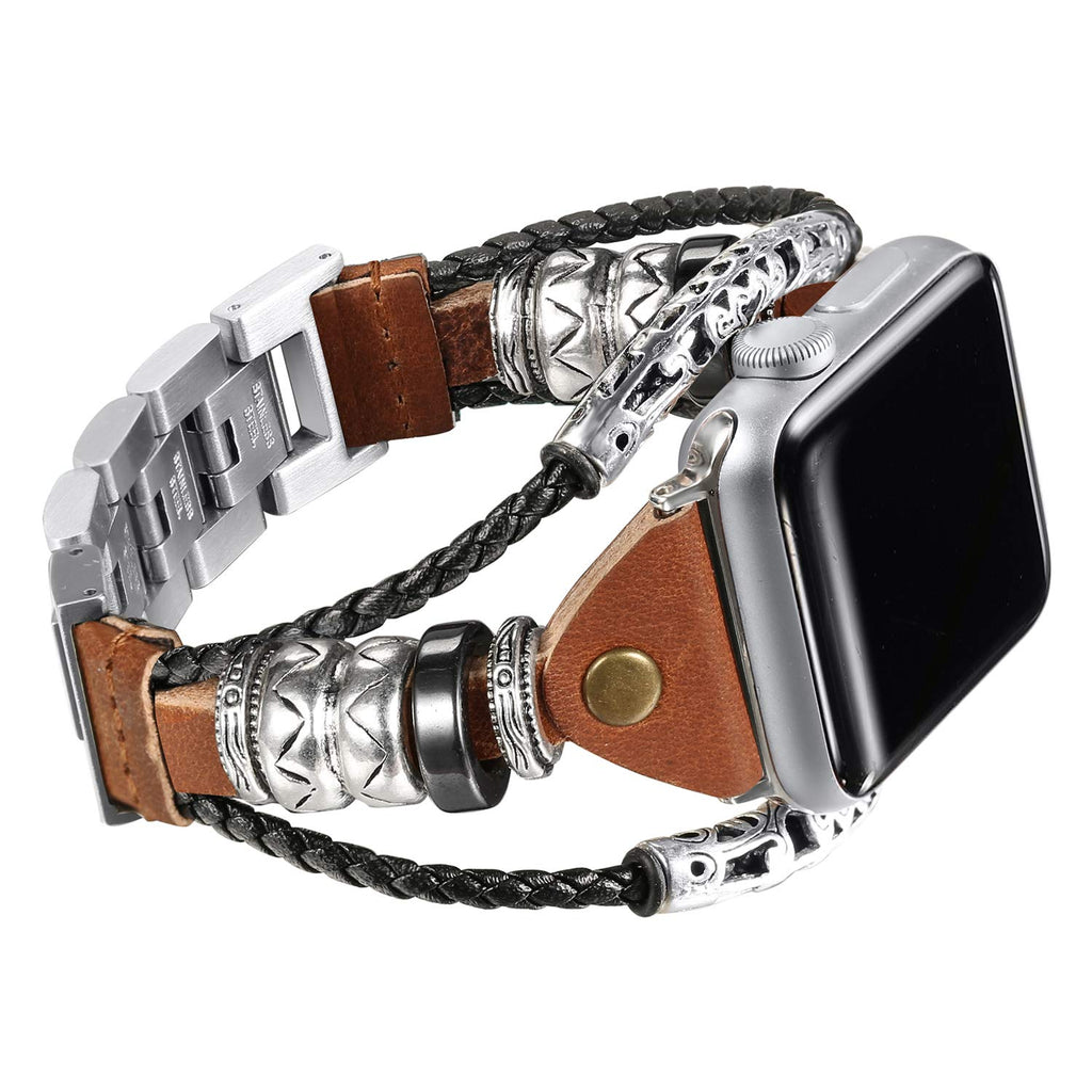 Leather Loop Band For Apple Watch Bracelet Handmade Strap