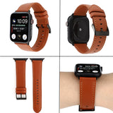 Macaron leather watchband for apple watch band SE 6 5 4 40mm 44mm Bright belt bracelet bands for iWatch Strap series 3 2 38/42mm