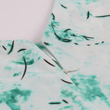 Multicolor Tie Dye V Neck Sleeveless Casual Summer Vintage Clothes Green A Line Dress