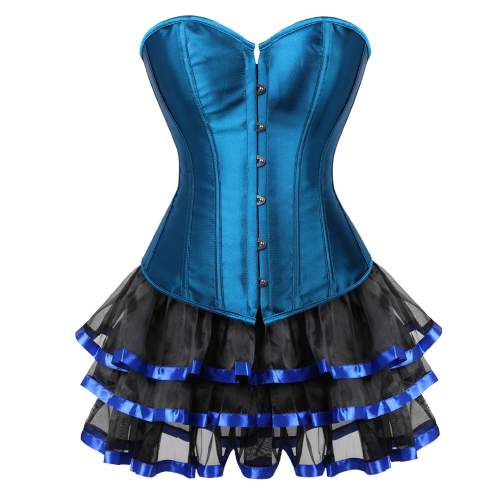 Gothic Vintage Corset Dress Women Sexy Satin Overbust Corset Bustier T jetechband Gothic Vintage Corset Dress Women Sexy Satin Overbust Corset Bustier T jetechband