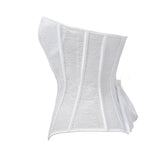Sexy Women Gothic Corset Top Transparent Floral Lace Body Shapers Slimming Corselet Steel Bones Overbust Corsets Bustiers