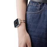 Diamond Stainless Steel Strap For Apple Watch Band 6 40mm 44mm Women&#39;s Metal Luxury Bracelet iwatch series 6 5 4 SE 3 38mm 42mm