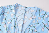 Summer Elegant Short Sleeve Chiffon Dress Women Floral Printing Vintage A-Line Bohemian Beach Midi Sundress Plus Size