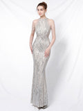 Elegant Off Shoulder Sequin Evening Dress New White Bodycon Maxi Dress For Women Party