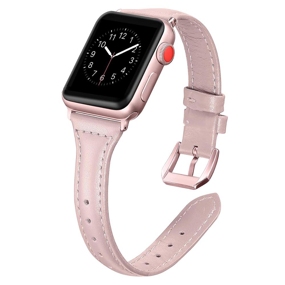 Genuine Leather sport strap For Apple Watch series 4/5 40mm 44mm Bracelet wristbands 44mm 40mm 42mm 38mm for iWatch Series 3/2/1